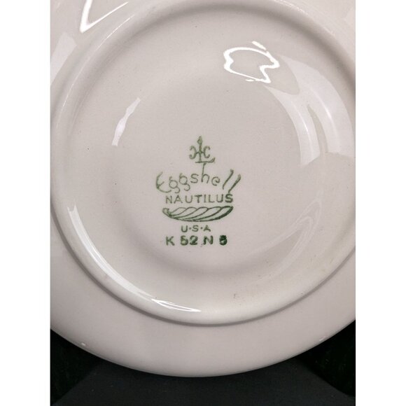 Vntg Homer Laughlin Eggshell Nautilus White Rose 1 Saucer 1 Bread Plate 1 Bowl - Picture 10 of 10